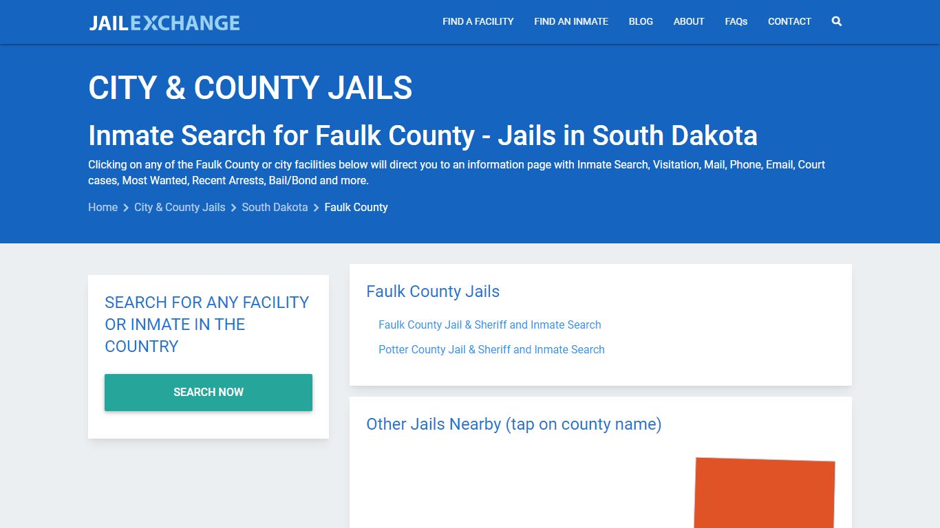Inmate Search for Faulk County | Jails in South Dakota - Jail Exchange